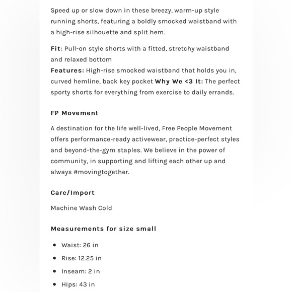 Free People Movement The Way Home shorts - Picture 2 of 5